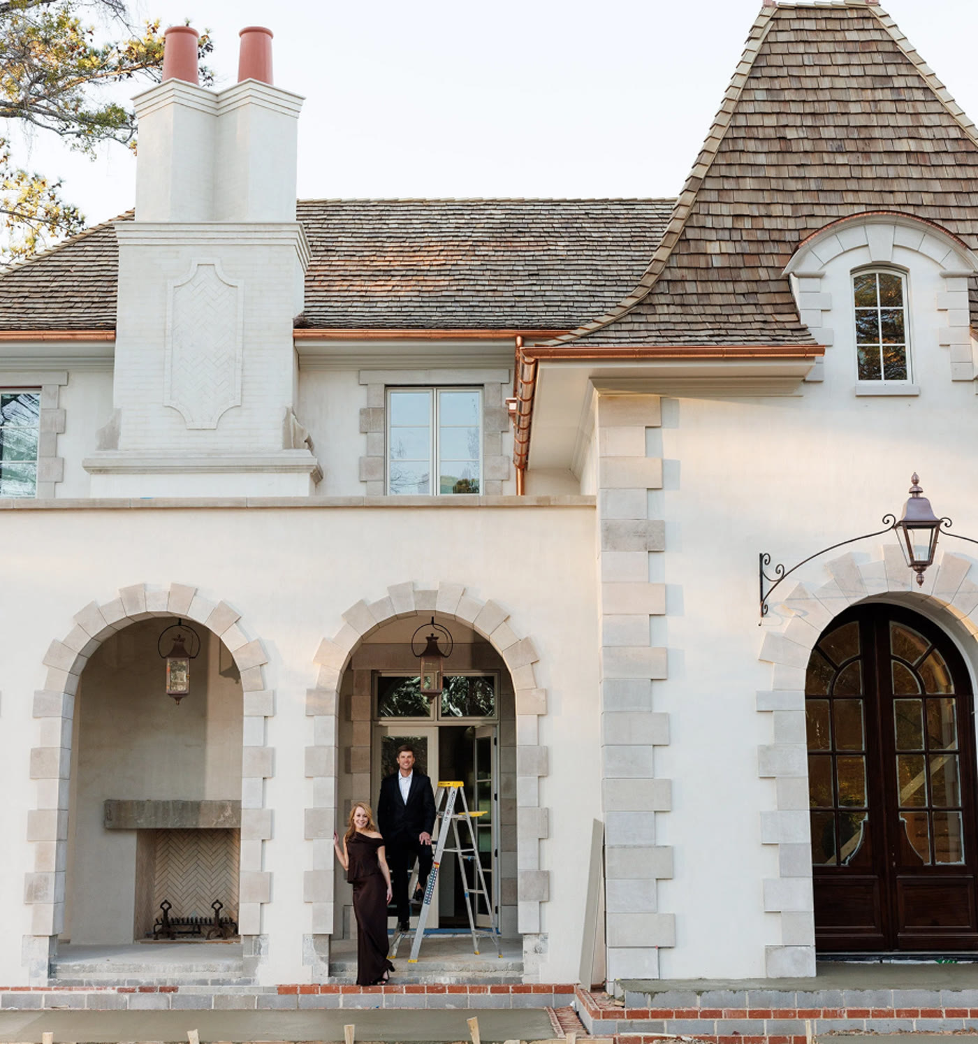 Kevin and Leigh Misso at a River Brook home under construction